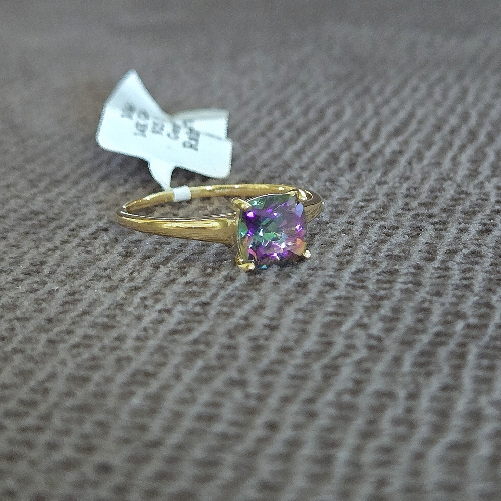 Shivam Cushion Cut Rainbow🌈 Quartz Ring💍 - NWT - Picture 12 of 16